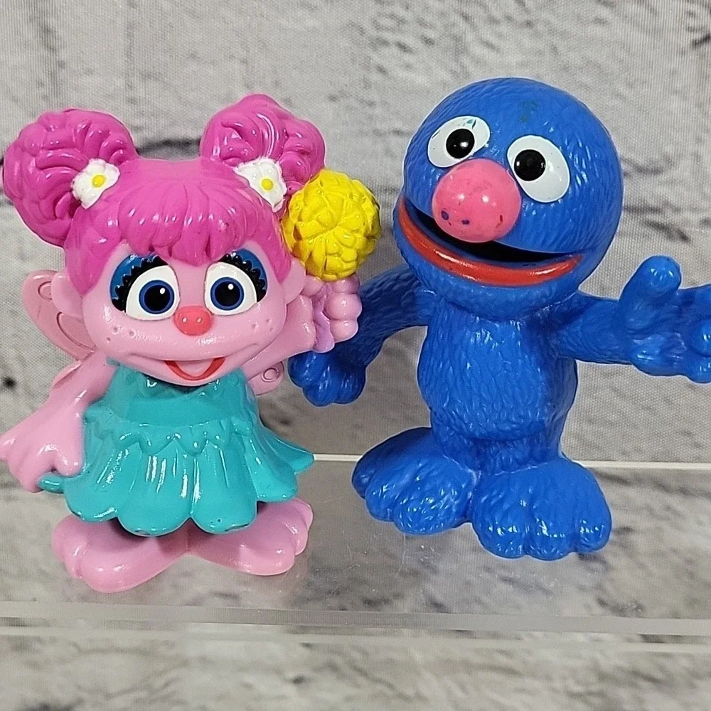 Sesame Street Characters Figures Lot Of 7 Plastic Cookie Monster Elmo‎ Abby